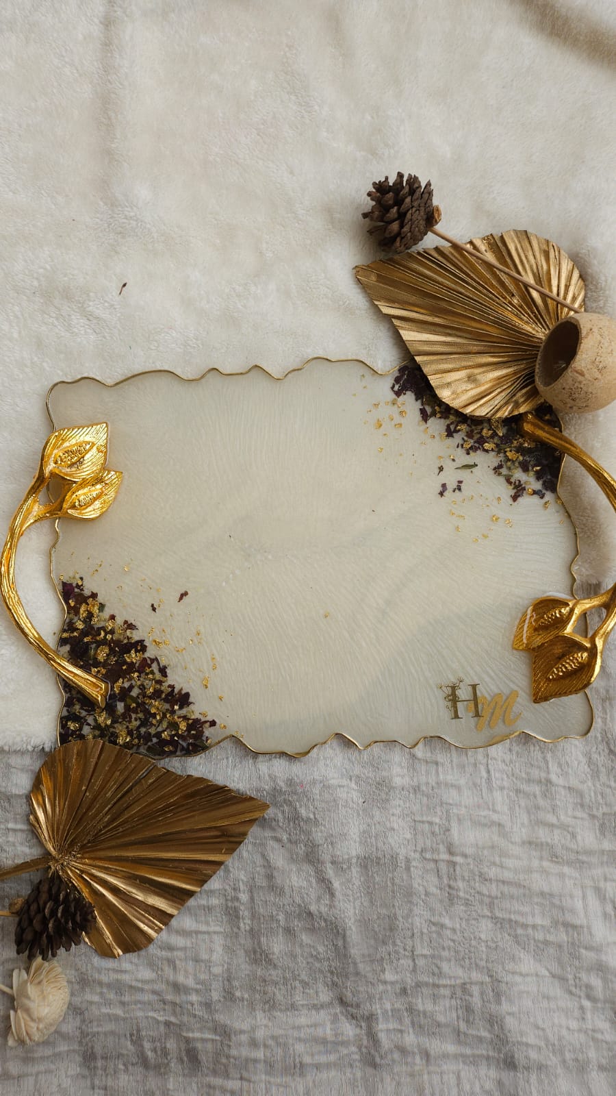 Floral Encast Platter